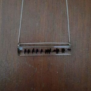 Birds on a wire necklace